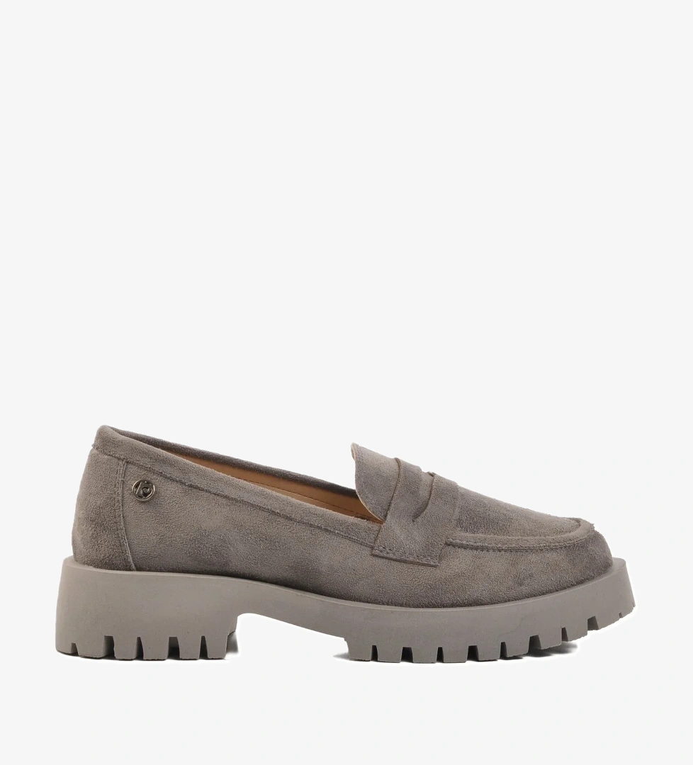 Gri Süet Kadın Casual Ayakkabı PC-54320 Z