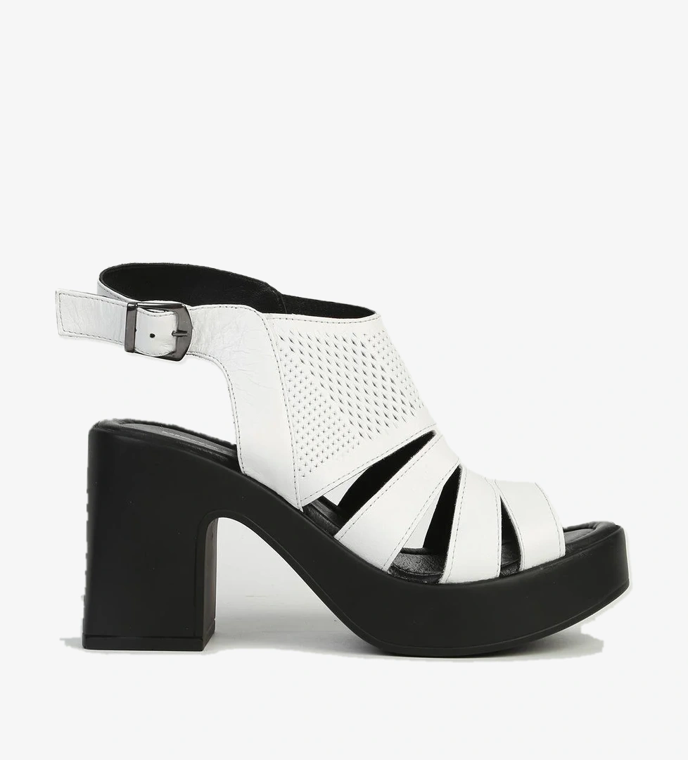 Pierre Cardin Beyaz Deri Kadın Topuklu Ayakkabı PC-54636 model görseli