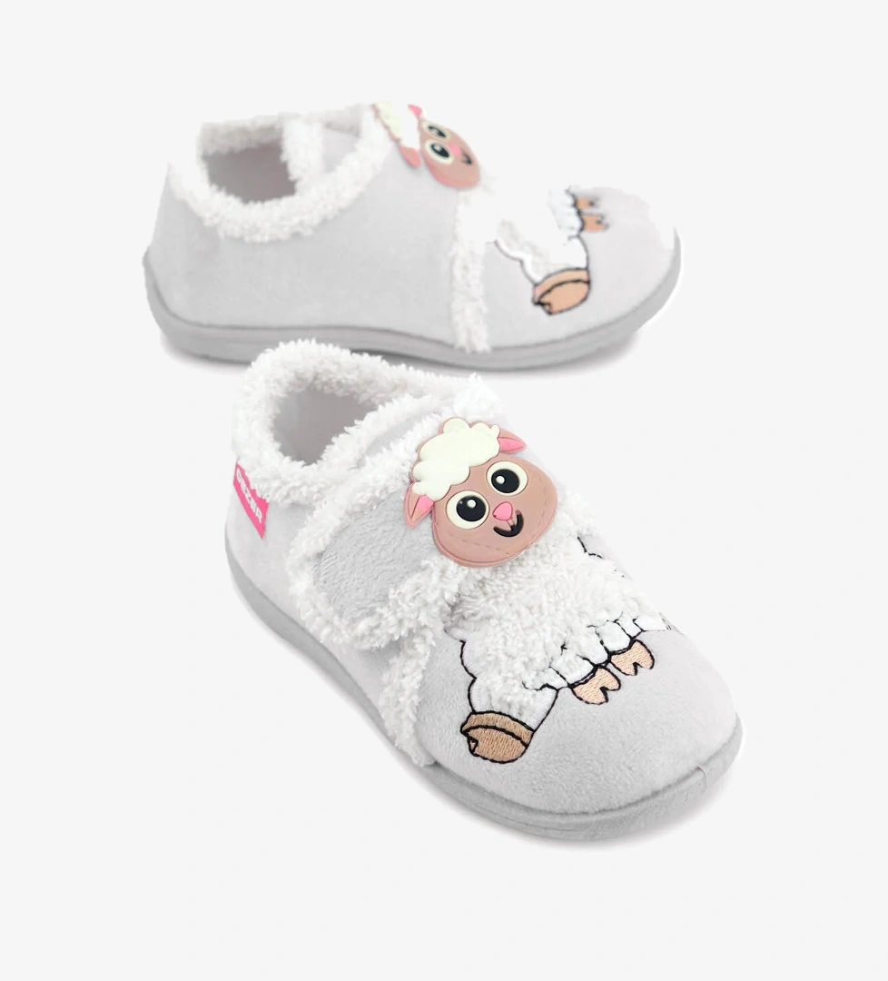 Kışlık Cırtlı Ayarlanabilir Rahat İç Taban Kız Çocuk Panduf Ayakkabı - Görsel 1