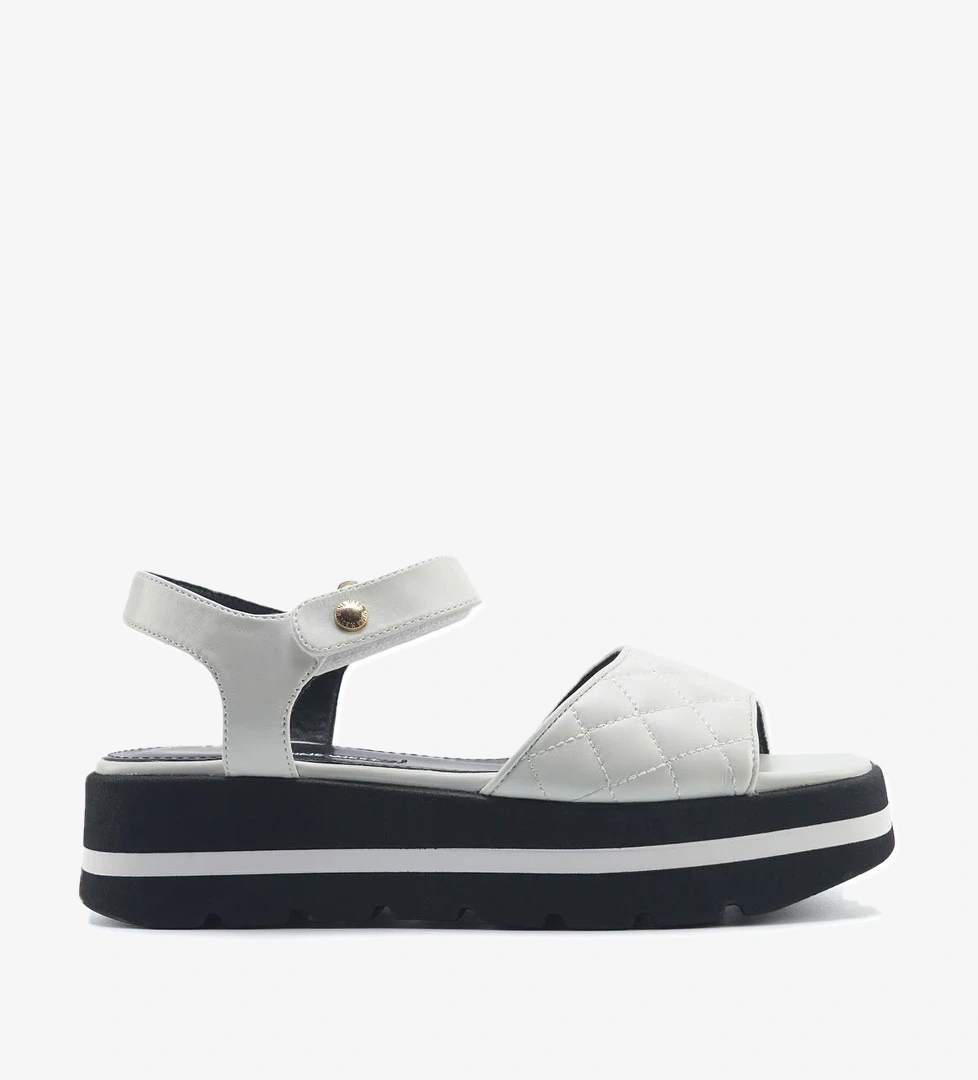 ORKESSA 5FX Beyaz Kadın Düz Sandalet - Görsel 1