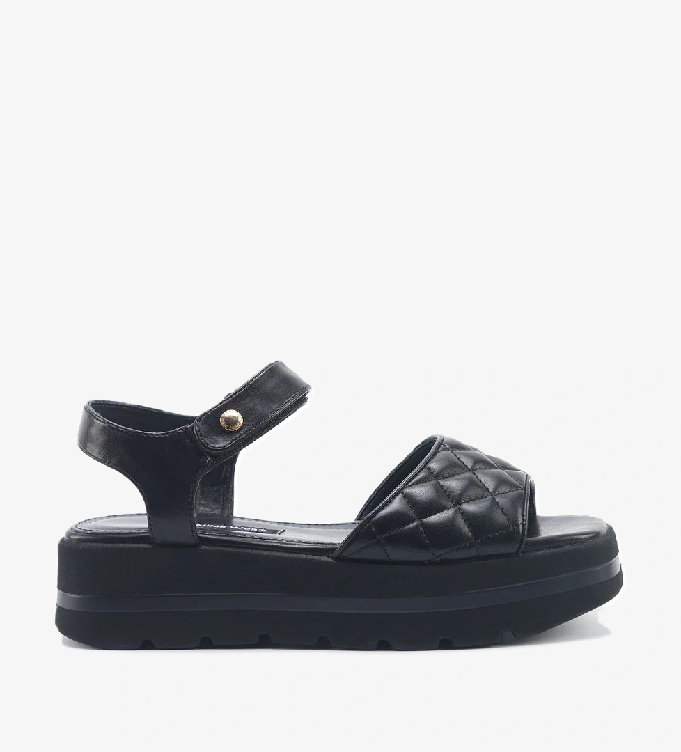 ORKESSA 5FX Siyah Kadın Düz Sandalet - Görsel 1