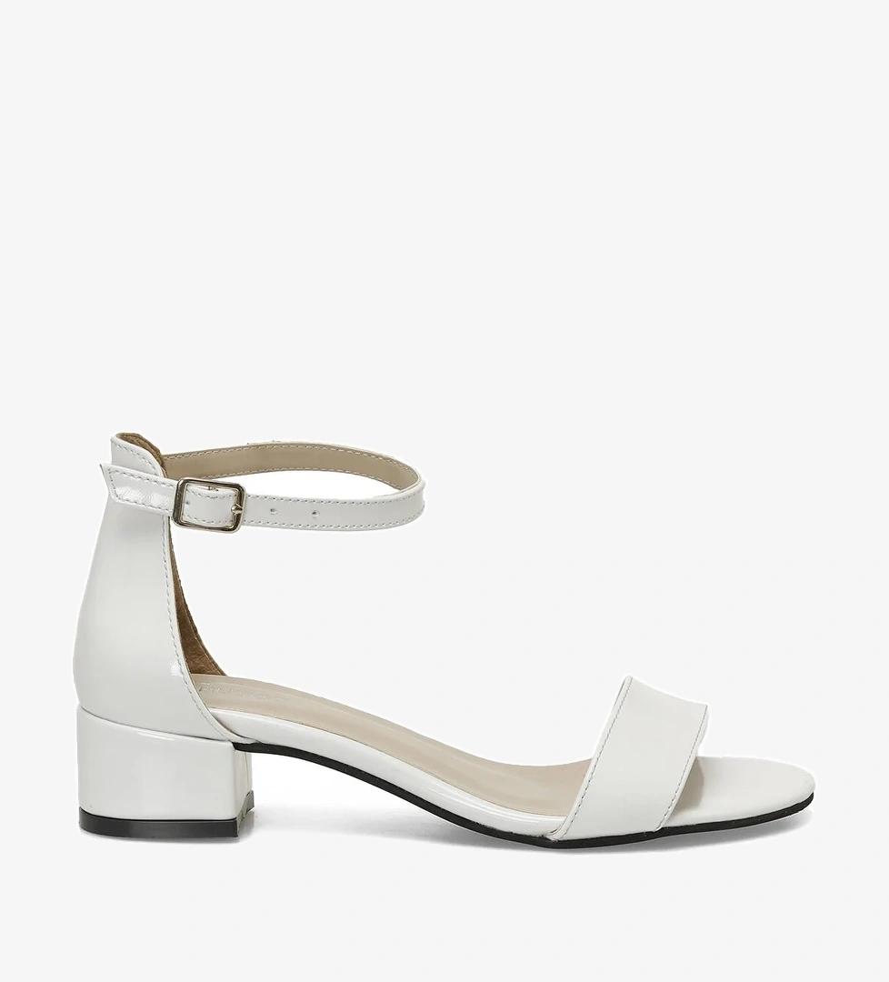 25S-277 5FX Beyaz Kadın Topuklu Sandalet - Görsel 1