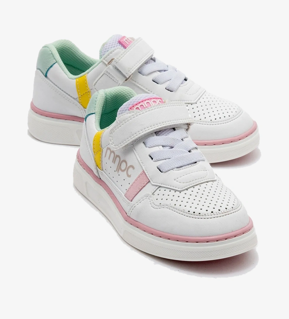 Kız Çocuk Beyaz-Sarı Sneaker Ayakkabı - Görsel 1