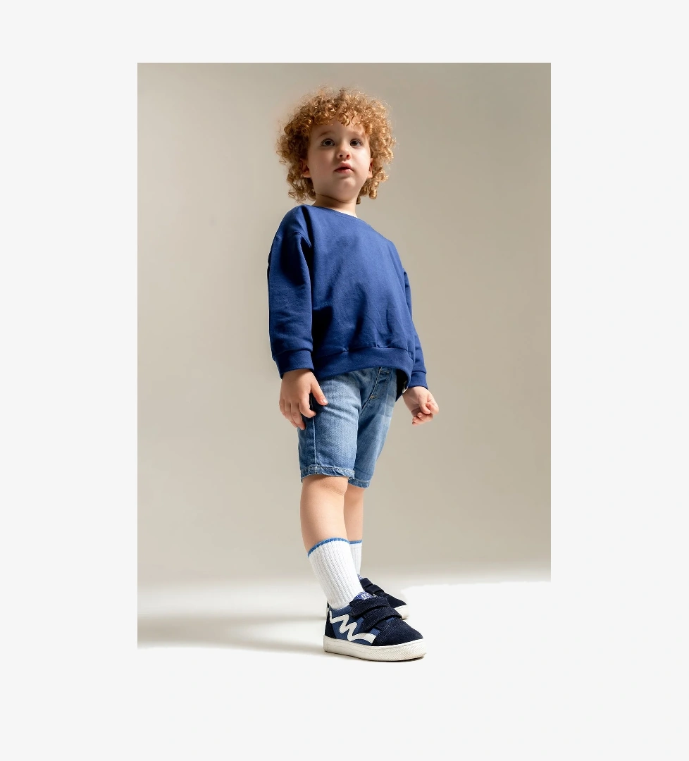 Erkek Çocuk Lacivert Hakiki Deri Günlük Ayakkabı