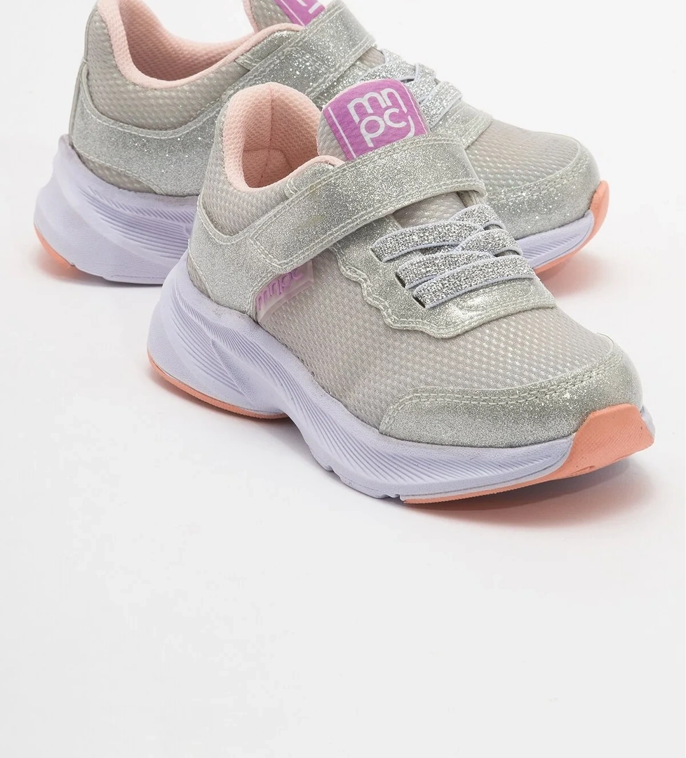 Kız Çocuk Gümüş Günlük Spor Ayakkabı