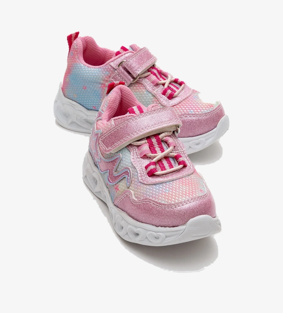 Kız Çocuk Pudra Işıklı Spor Ayakkabı