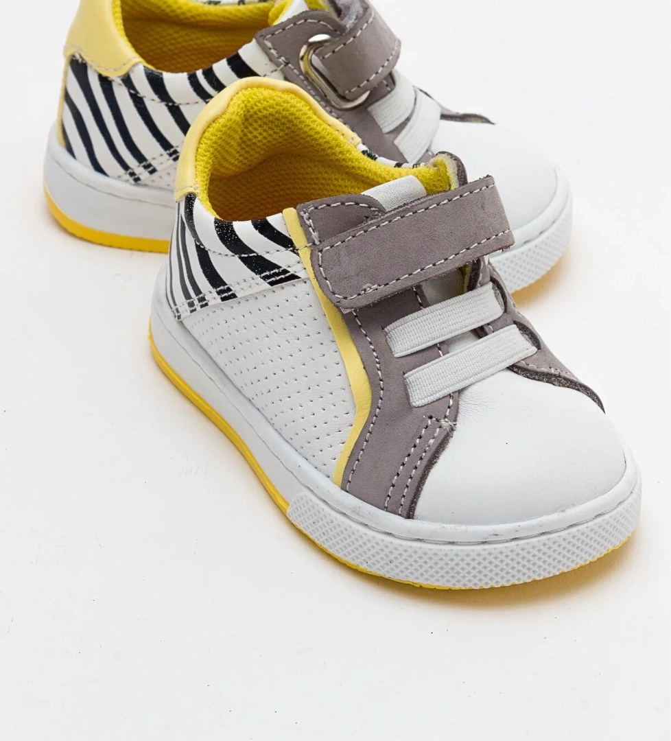 Erkek Çocuk Beyaz Hakiki Deri Günlük Ayakkabı