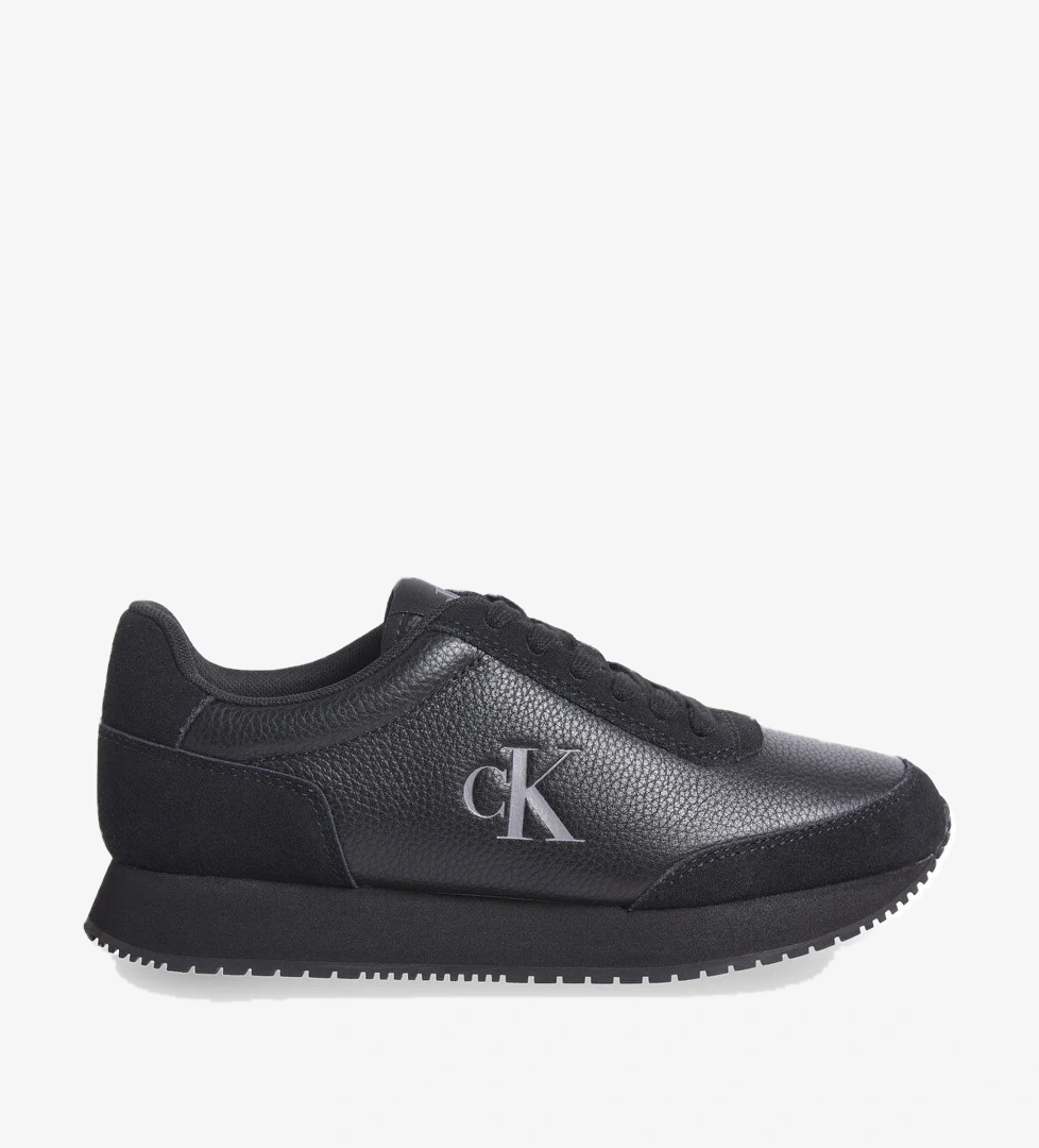 Calvin Klein RUNNER LACEUP LOW MIX MG Siyah Kadın Sneaker