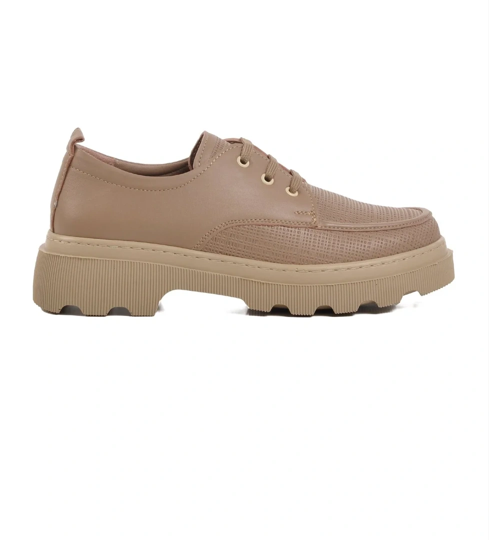 Vizon Hakiki Deri Kadın Casual Ayakkabı 7465-1 Z - Görsel 1