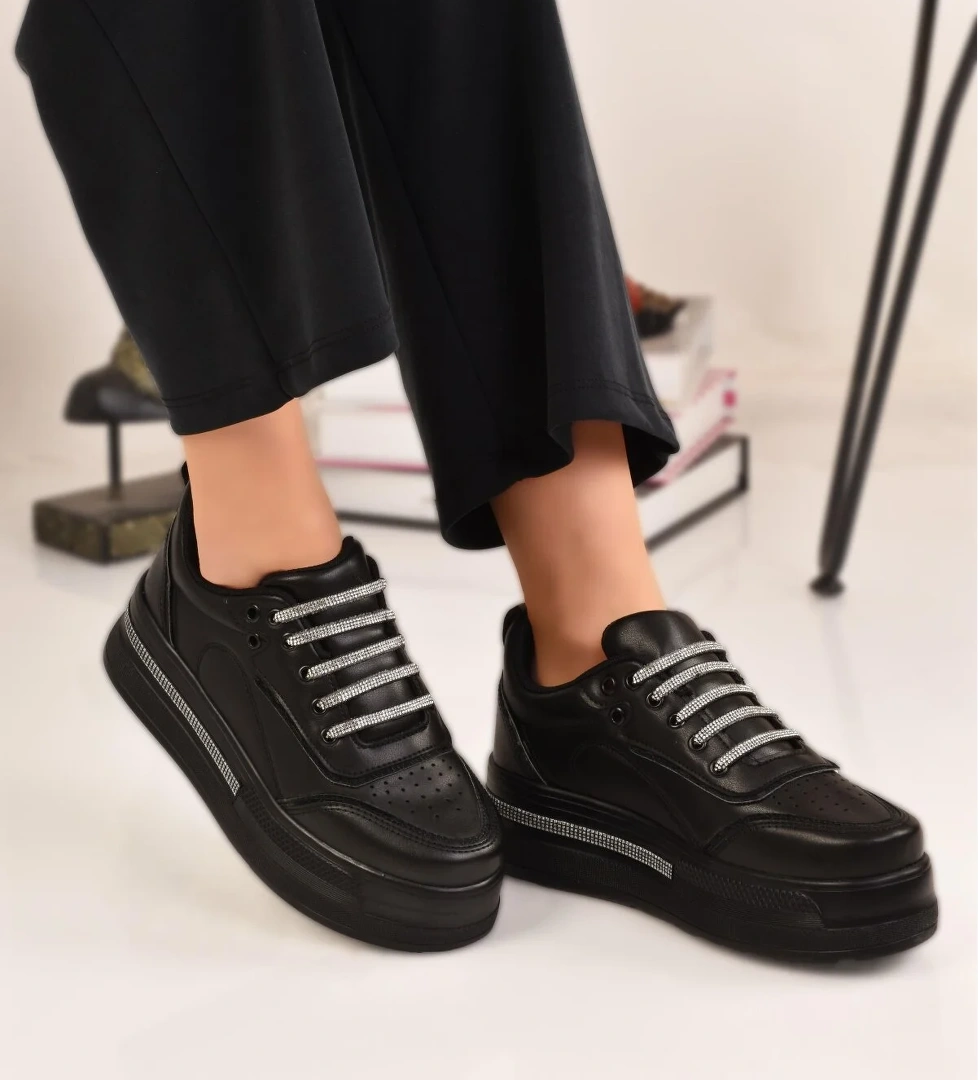 Odesa Ayakkabı Kadın Kalın Yüksek Hafif Taban Spor Ayakkabı Sneaker