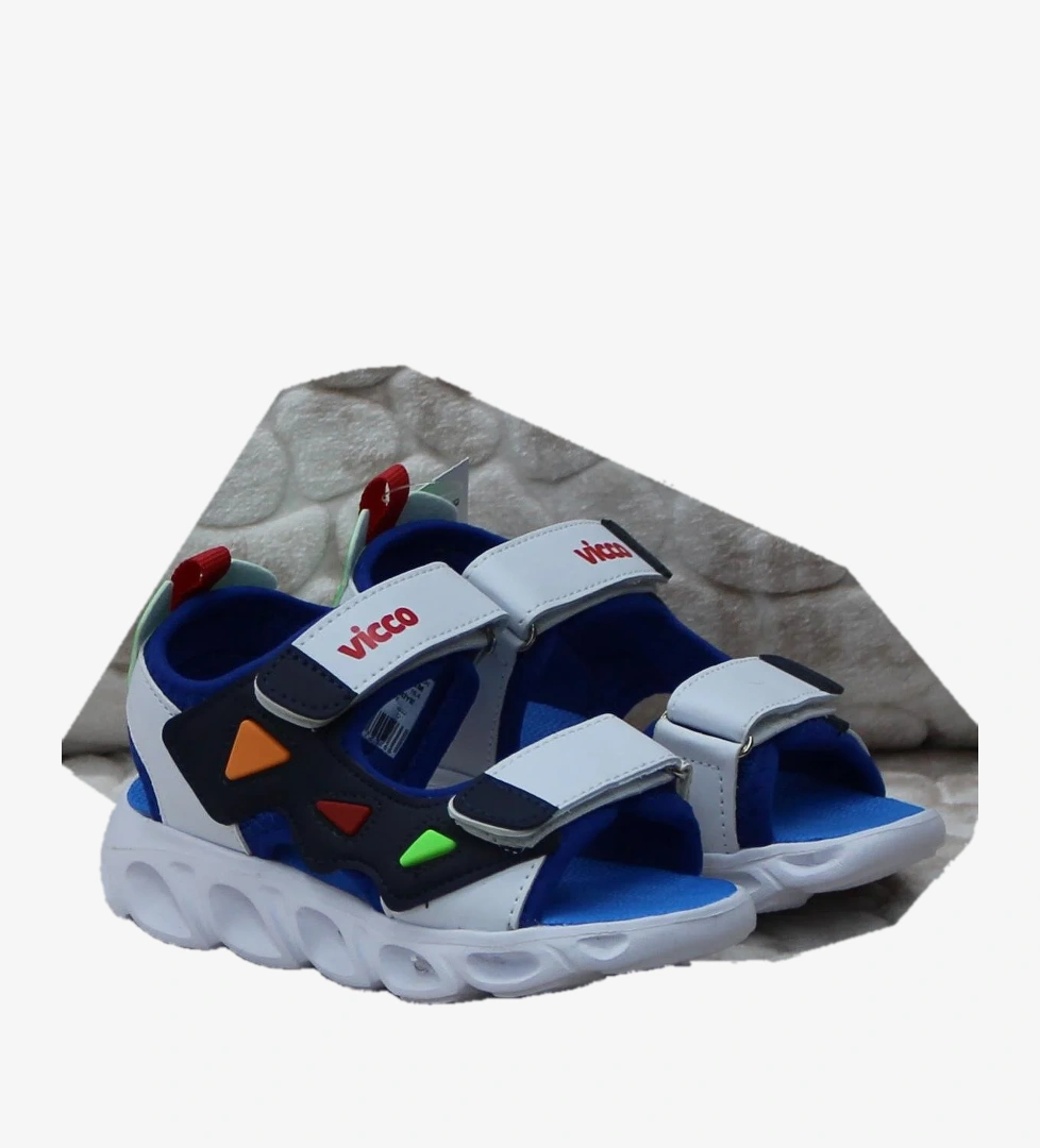 321.P24Y.204 Hilda Saks Mavi Phylon Işıklı Çocuk Sandalet - Görsel 1