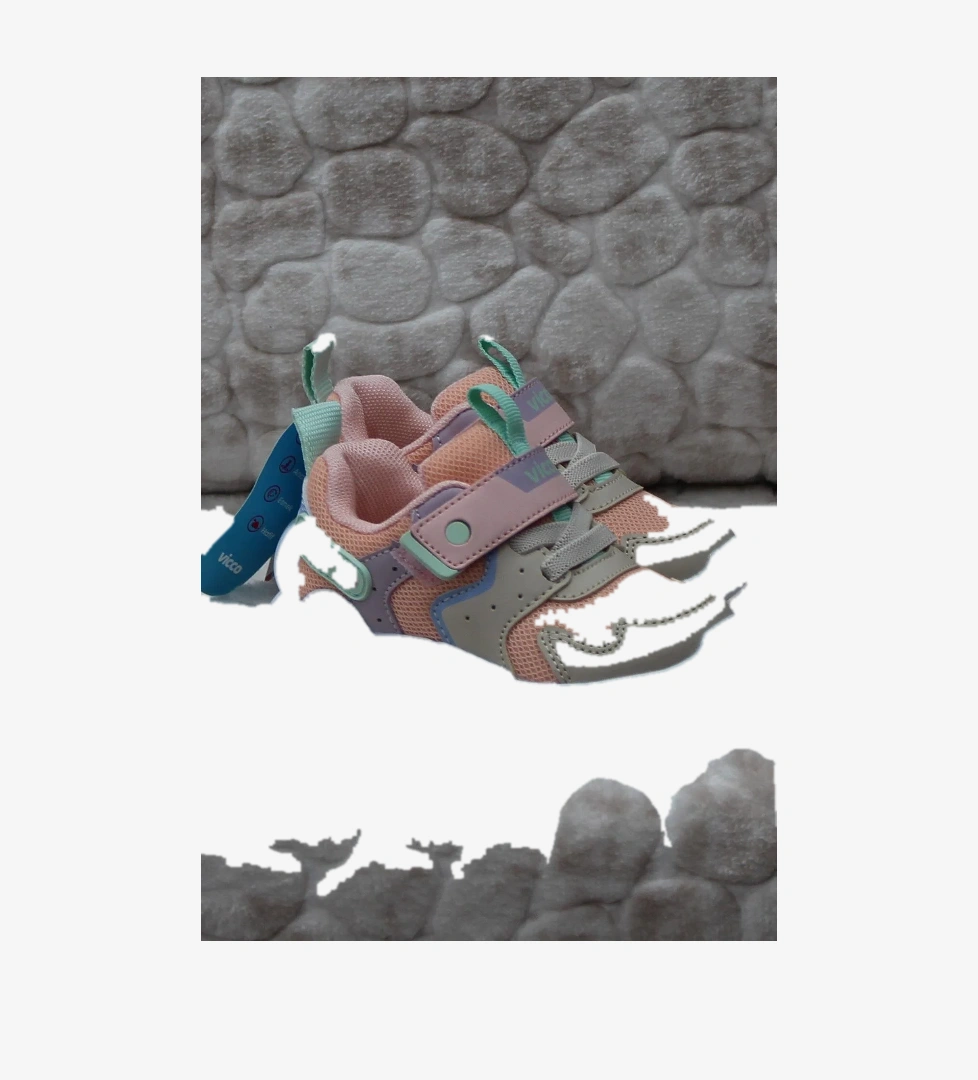 Vicco Vicco Pembe 346.B24Y.127 Birdy Pudra Anatomik Esnek Hafif Kız Çocuk Ayakkabı Flo'da! Pembe - 1. görsel