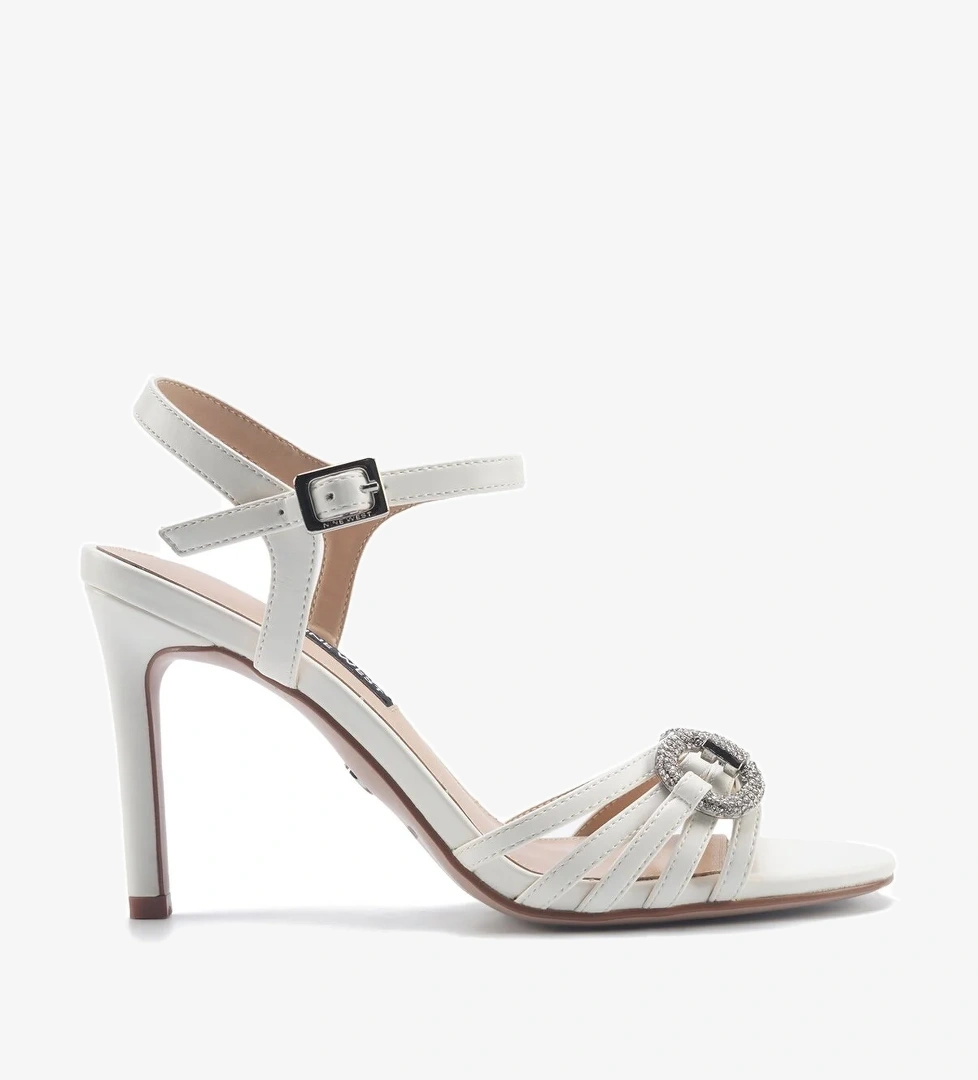 LENNA 5FX Beyaz Kadın Topuklu Sandalet - Görsel 1