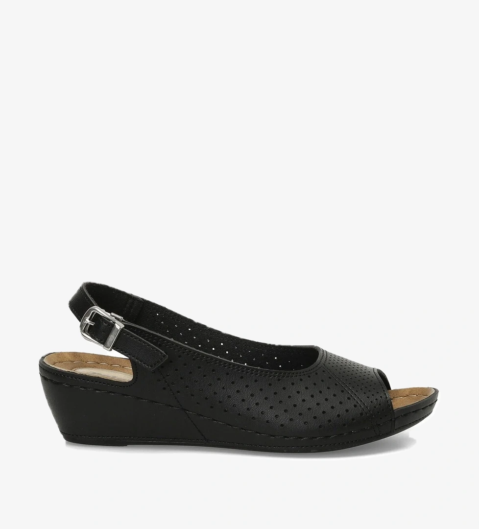 162750.Z5FX Siyah Kadın Düz Sandalet - Görsel 1