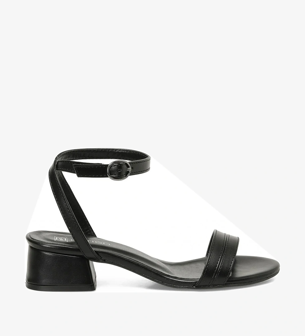 25S-561 5FX Siyah Kadın Topuklu Sandalet - Görsel 1