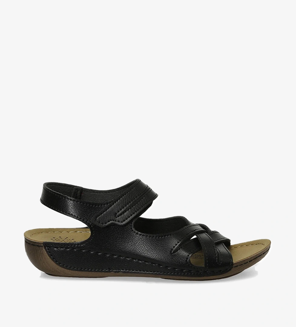 164343.Z5FX Siyah Kadın Düz Sandalet - Görsel 1