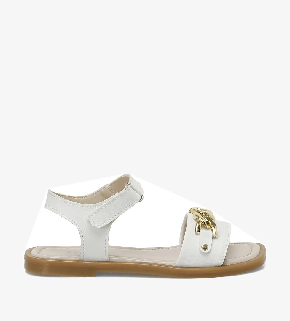SORRI F 5FX Beyaz Kız Çocuk Sandalet - Görsel 1