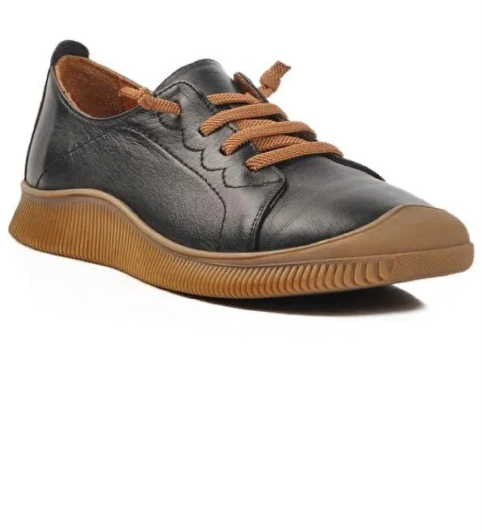 Mako Hakiki Deri Ortopedik Kadın Casual Ayakkabı - Görsel 1