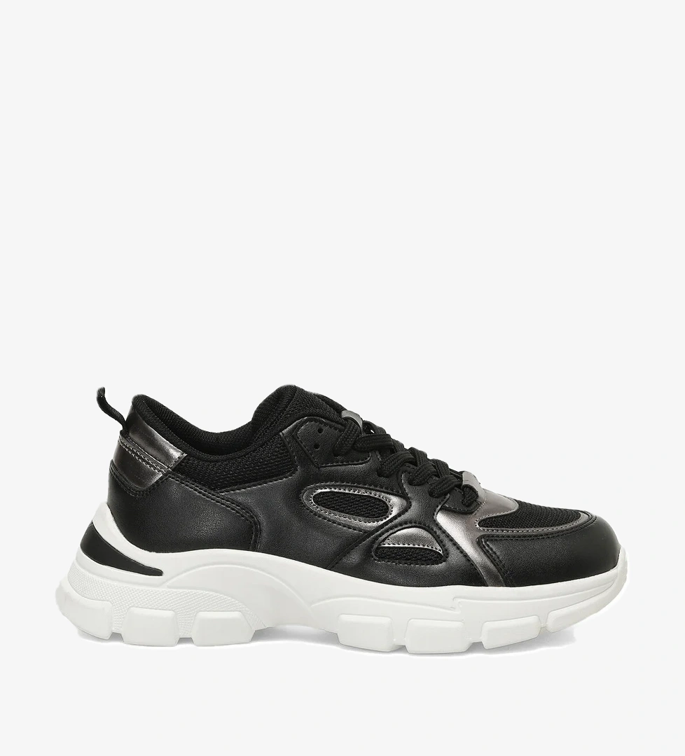 25S-045 5FX Siyah Kadın Sneaker - Görsel 1