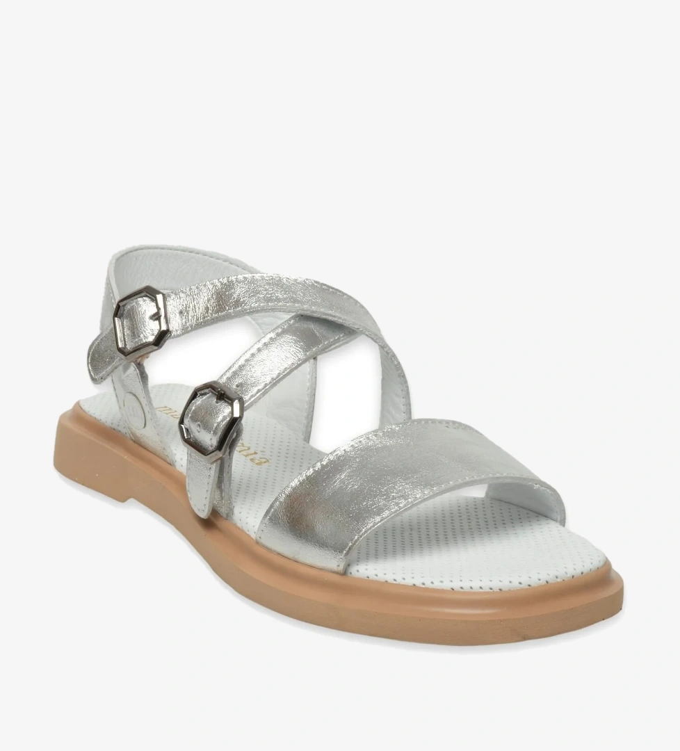 D25Ys-5010Z Günlük Gümüş Kadın Sandalet