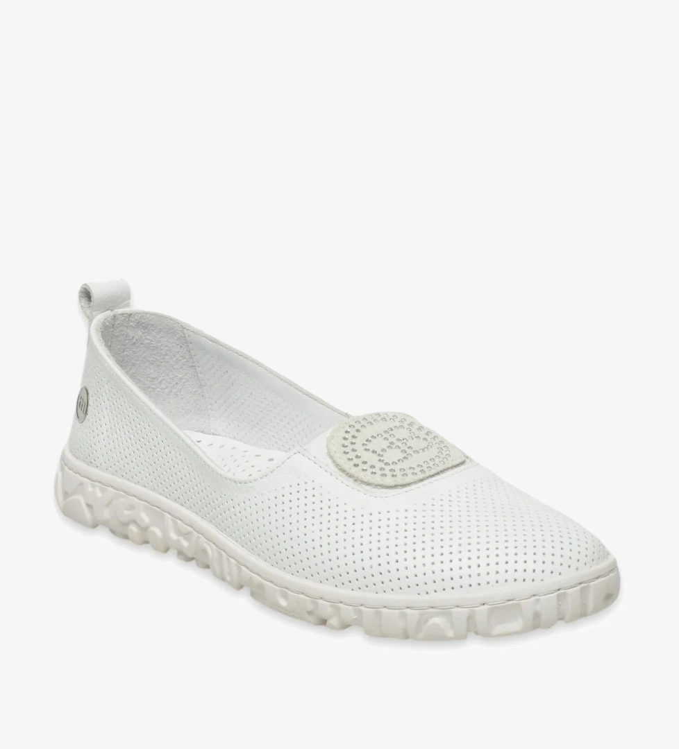 D25Ya-135 Günlük Beyaz Kadın Babet