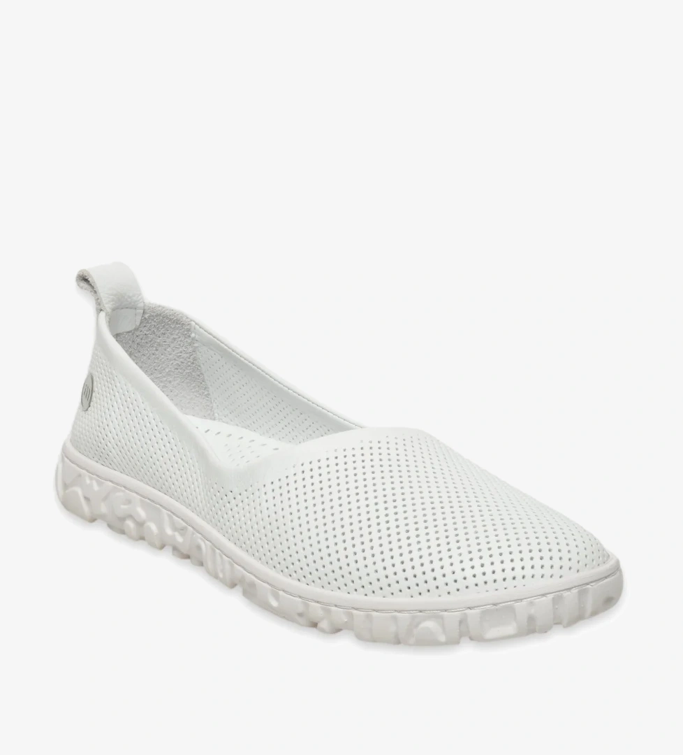 D25Ya-105Z Günlük Beyaz Kadın Babet