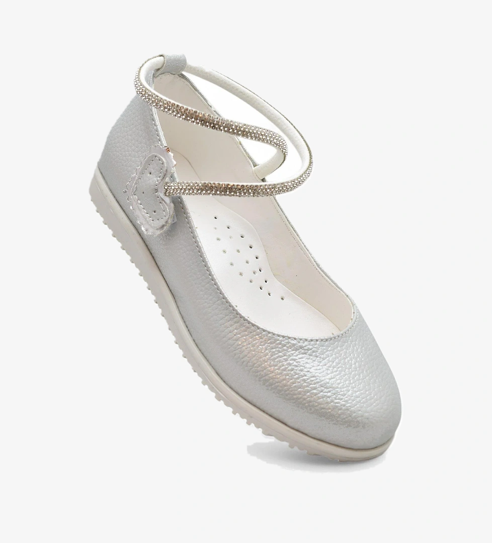 2025 Rahat Taban Cırtlı Kız Çocuk Babet Ayakkabı Düğün Abiye Nişan Ev Babeti - Görsel 1