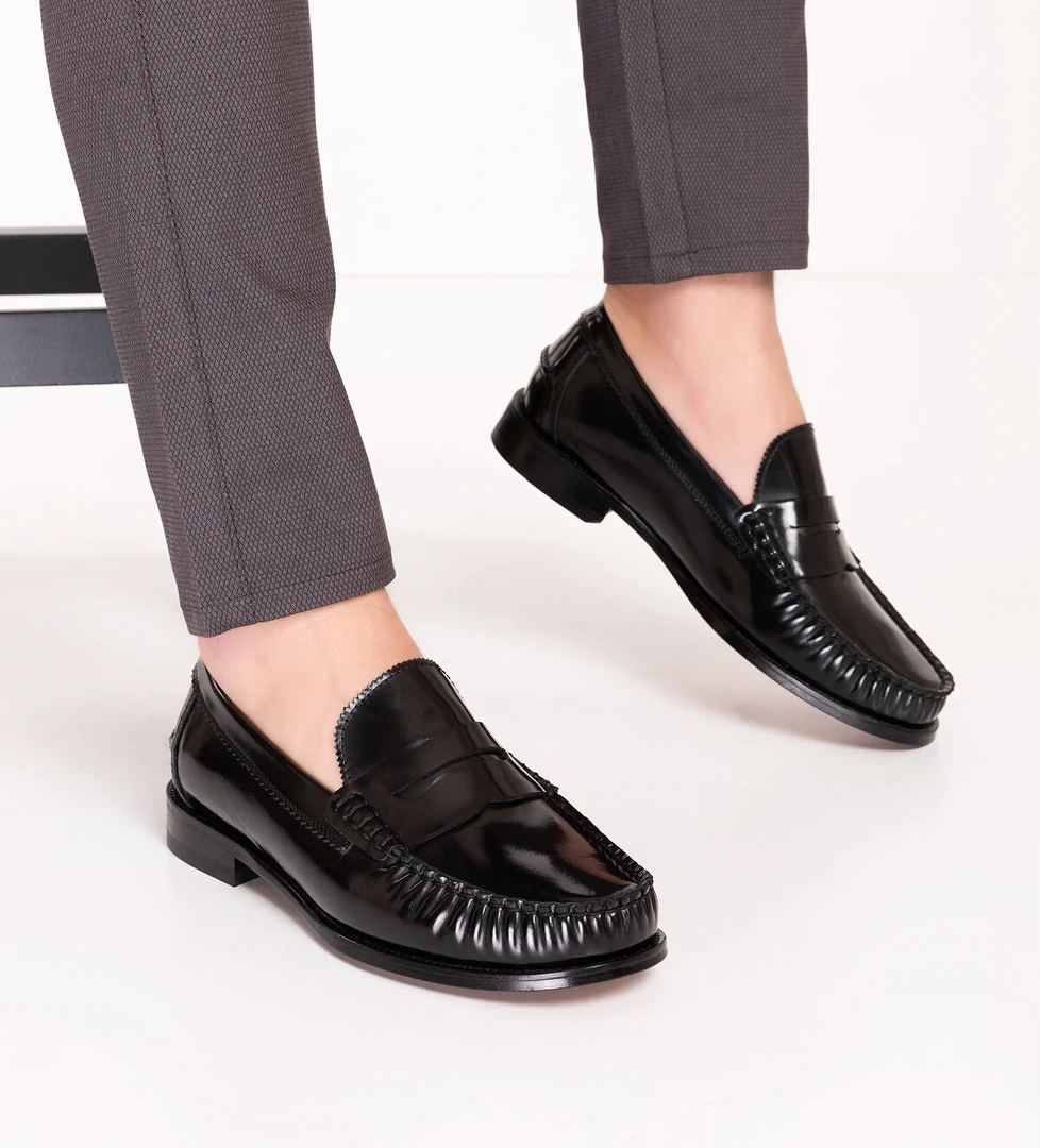 Gondol Erkek Hakiki Deri Kösele Loafer Ayakkabı ny.005 - Görsel 1