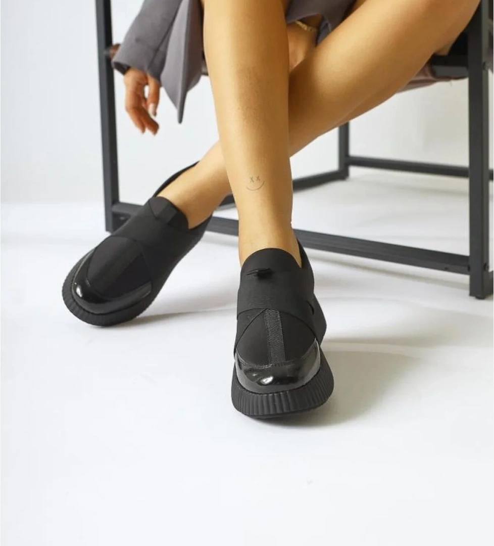 Fendii 02994 Bağcıksız Yüksek Taban Kadın Spor Ayakkabı