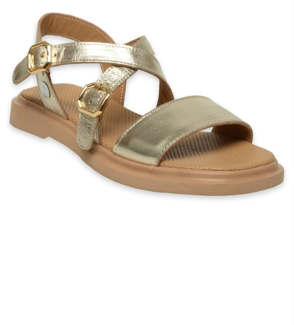 D25Ys-5010Z Günlük Altın Kadın Sandalet - Görsel 1