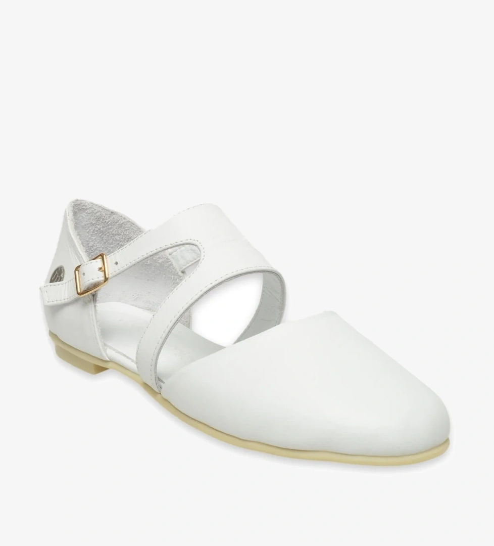 D25Ya-885 Günlük Beyaz Kadın Babet