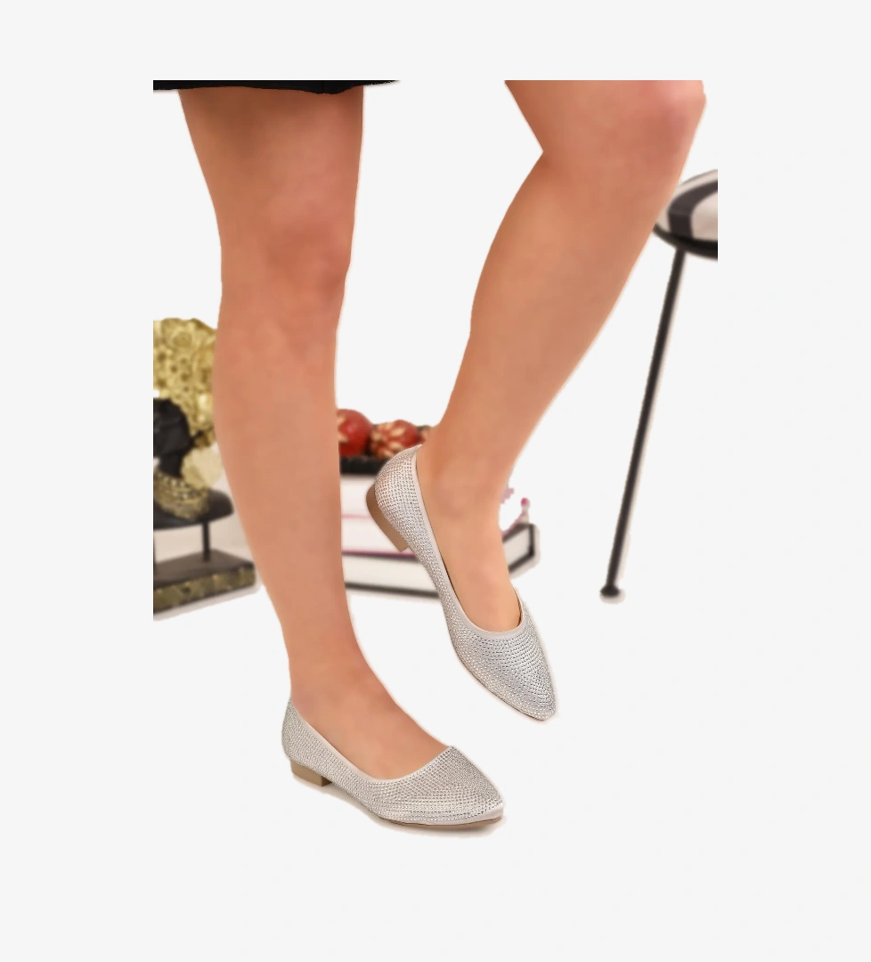 İnce Topuklu Şık Kadın Günlük Babet Ayakkabı Ev Babeti - Görsel 1