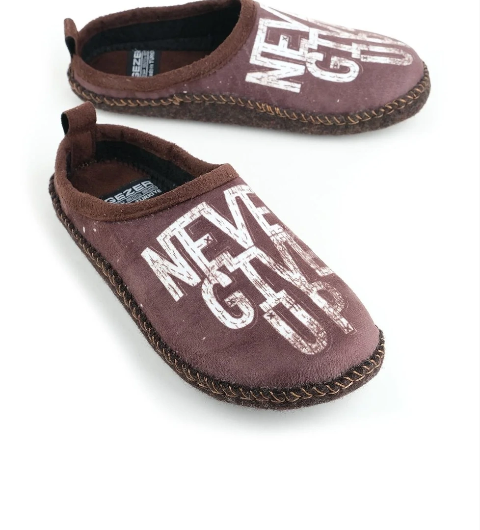 14630 Erkek Keçe Rahat Sessiz Taban Hafif Ev Halı Misafir Terliği - Görsel 1