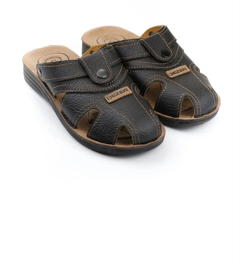 09878 Rahat 4 Nokta Taban Kapalı Erkek Terlik Sandalet - Görsel 1