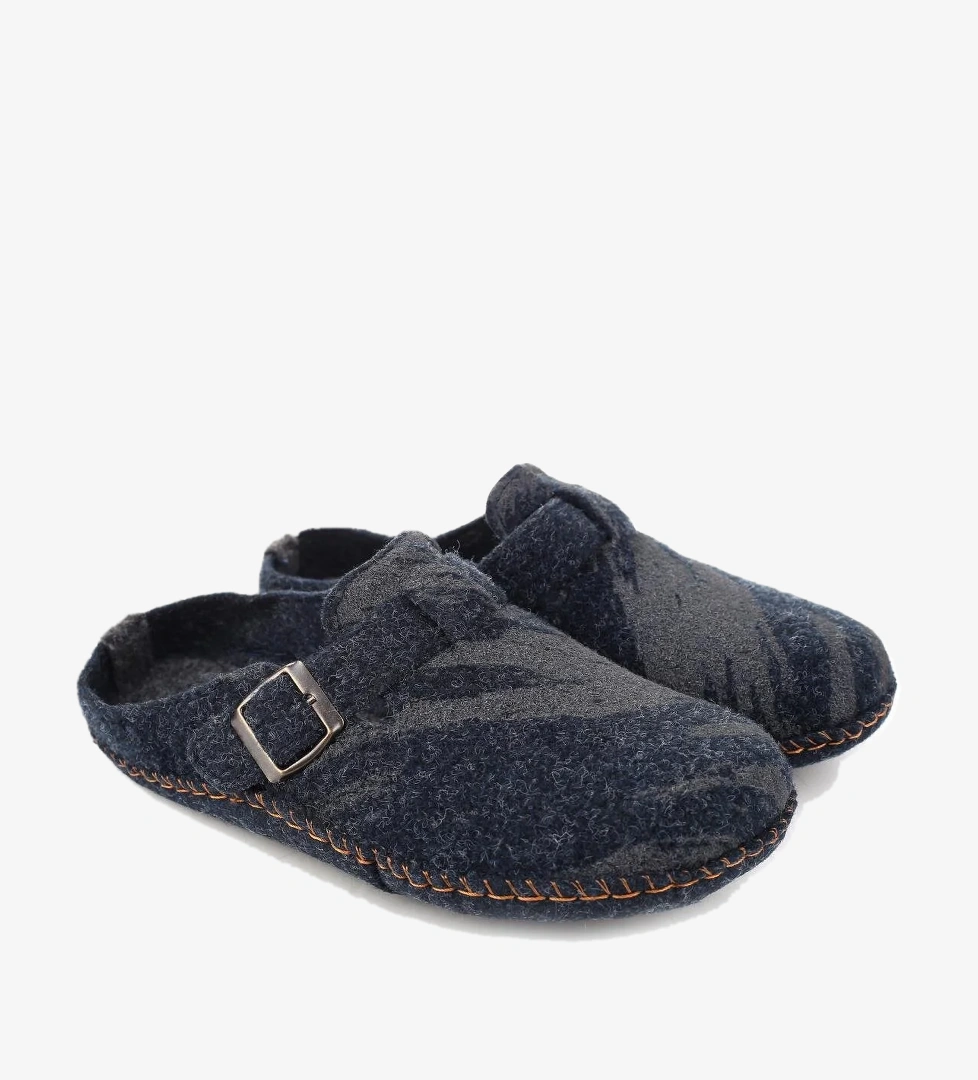 15405 Erkek Keçe Sessiz Kaymaz Hafif Taban Ev Misafir Terliği