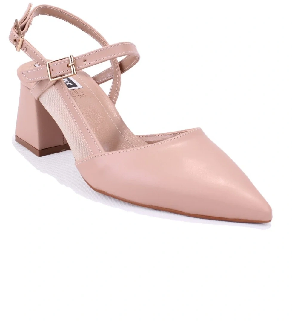 DZA07-1296100 Ten Klasik Topuklu Kadın Ayakkabı - Görsel 1