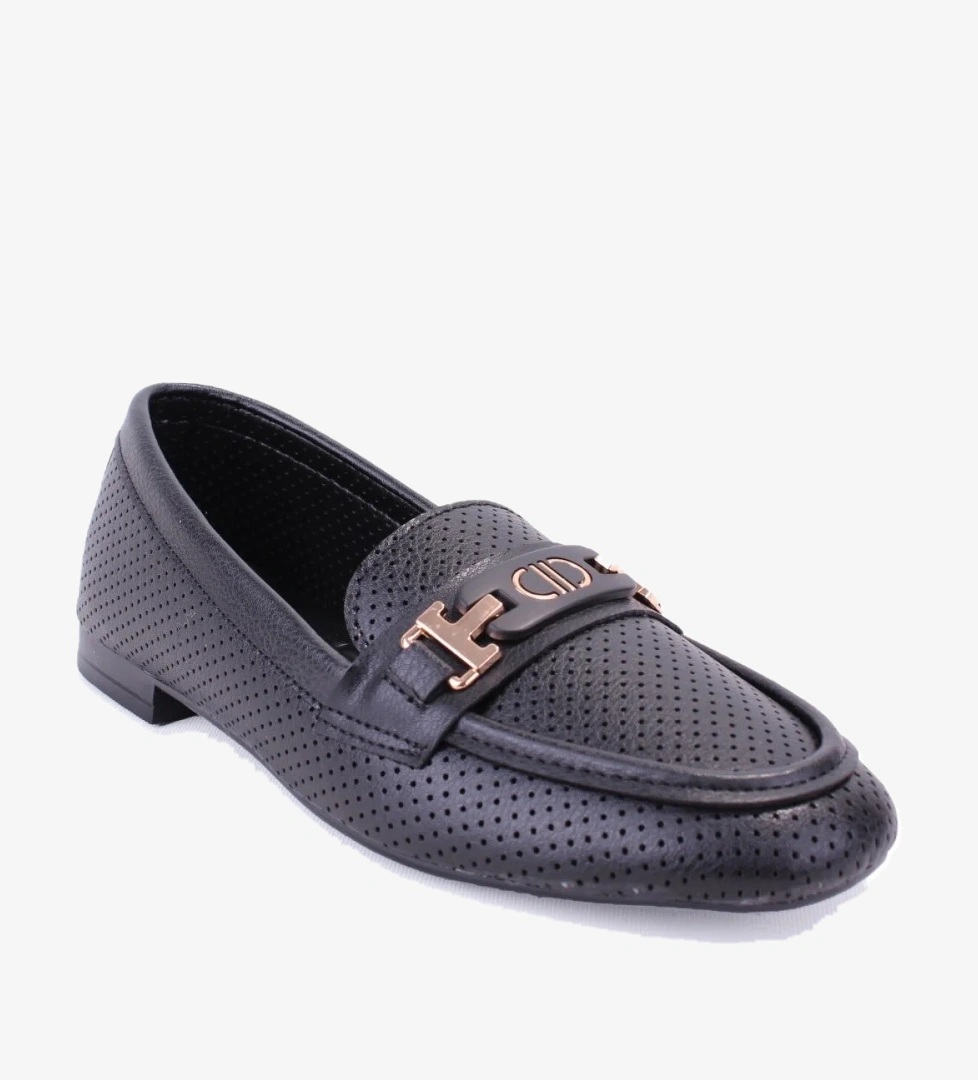 DZA07-1181122 Siyah Günlük Babet Kadın Ayakkabı