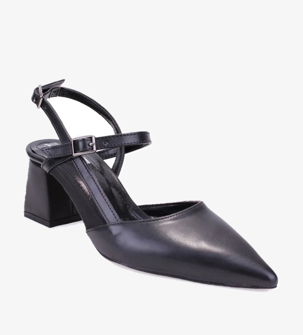 DZA07-1296100 Siyah Klasik Topuklu Kadın Ayakkabı