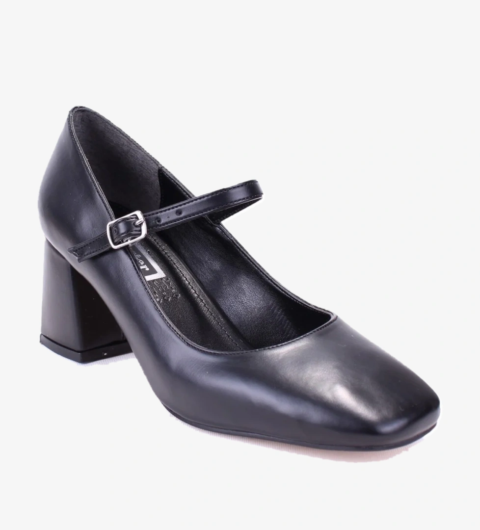 Dagoster Dza07-1006085 Bej Siyah Klasik Topuklu Kadın Ayakkabı model görseli