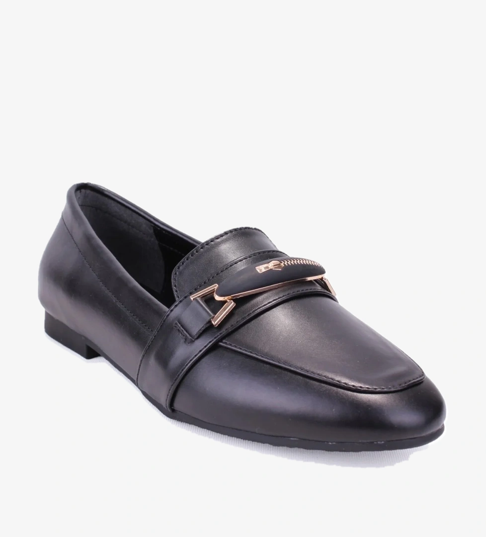 DZA07-8692109 Siyah Günlük Kadın Babet Ayakkabı