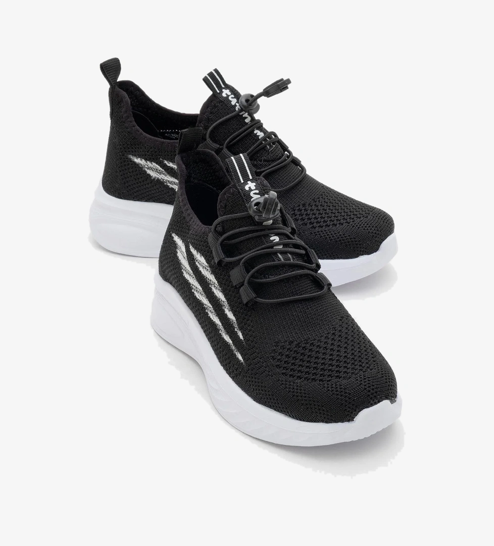 Ccway Triko Çocuk Spor Ayakkabı 26-30 Si̇yah Beyaz model görseli