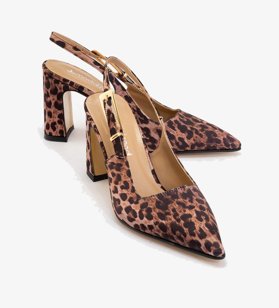 Kadın Tokalı Topuklu Ayakkabı LEOPAR - Görsel 1