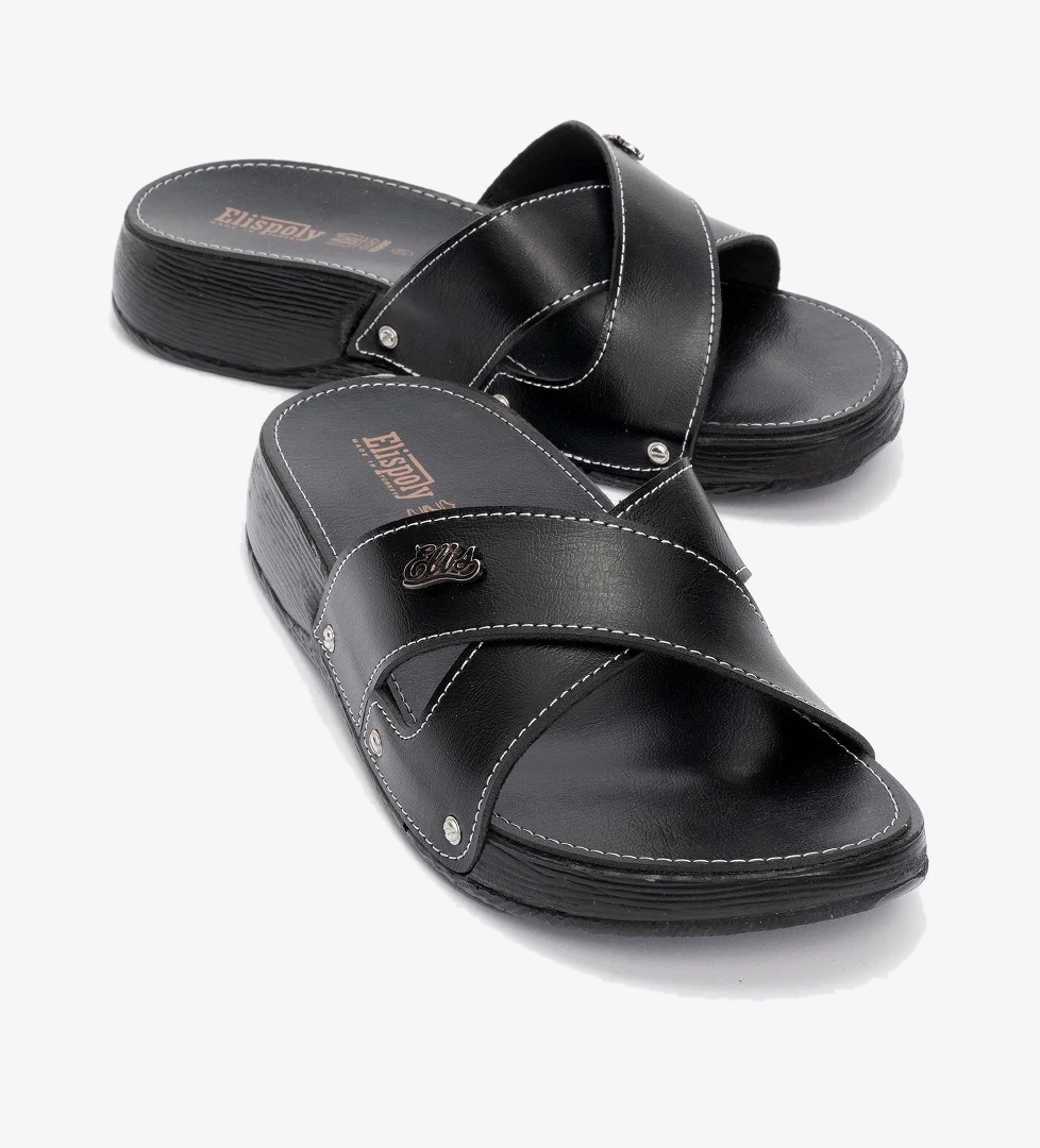 Çapraz Bantlı Kadın Terlik SİYAH - Görsel 1