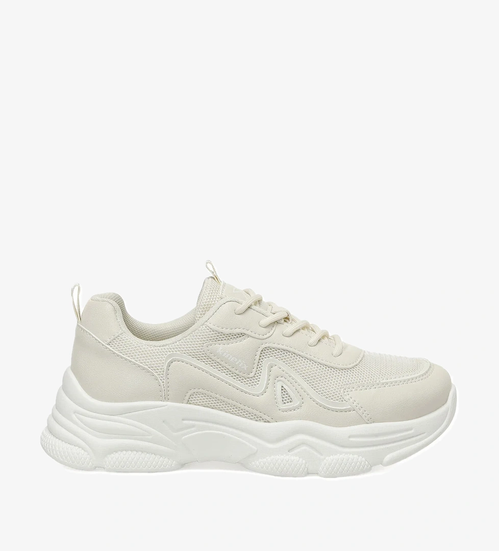 SOZY 5FX Krem Kadın Spor Ayakkabı - Görsel 1