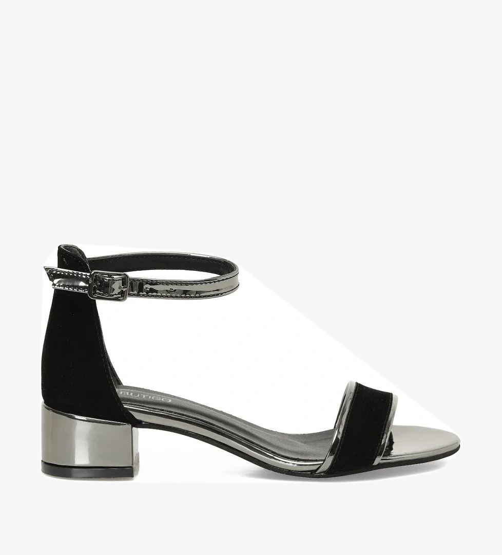 21S-701 5FX Siyah Kadın Topuklu Sandalet - Görsel 1