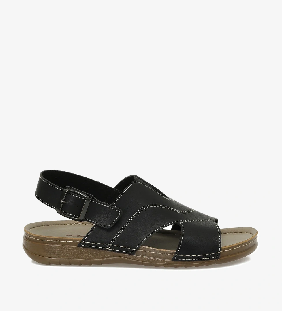 Polaris 408022.M5FX Siyah Erkek Sandalet - Görsel 1