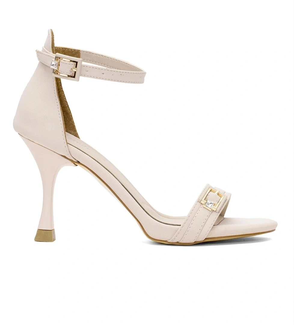 Elit PM309 K674N Kadın Klasik Topuklu Ayakkabı Ten - Görsel 1