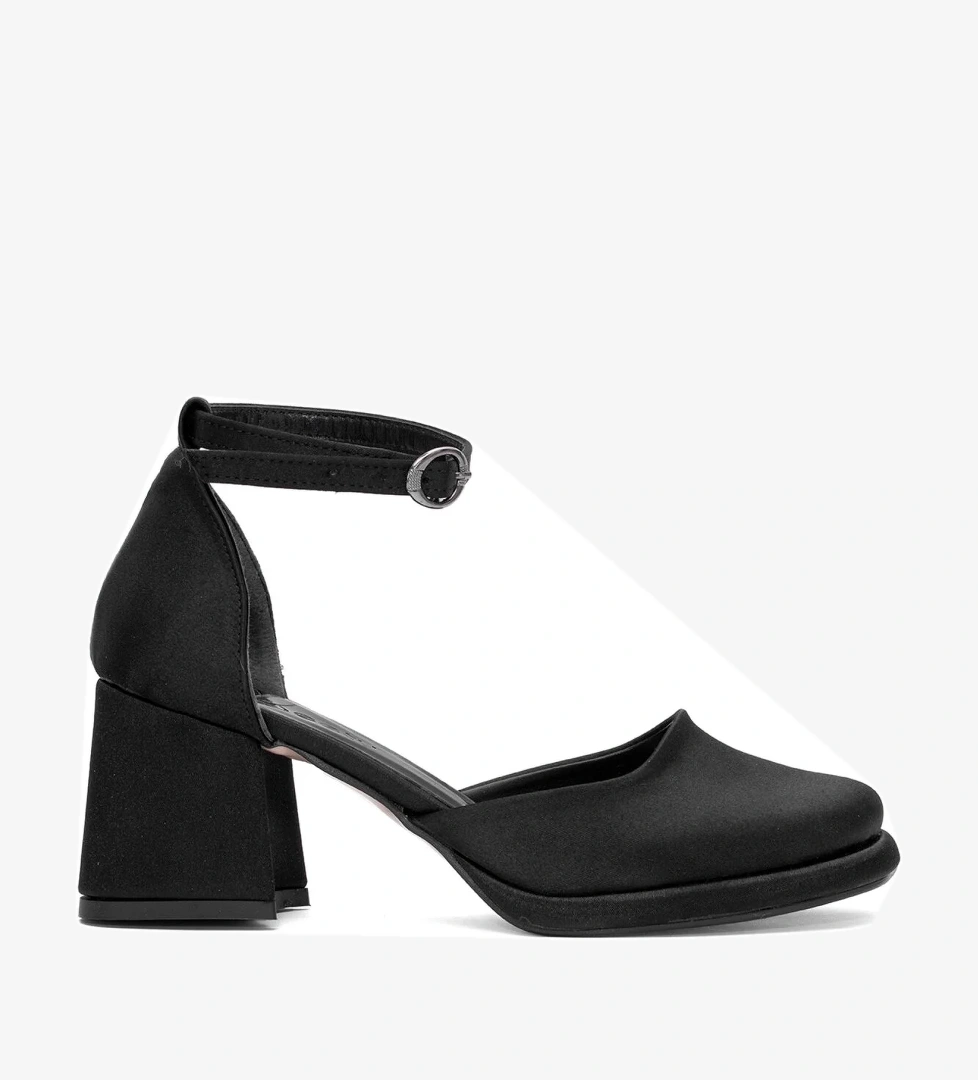 25BY222.425 Kadın Klasik Topuklu Ayakkabı Siyah - Görsel 1