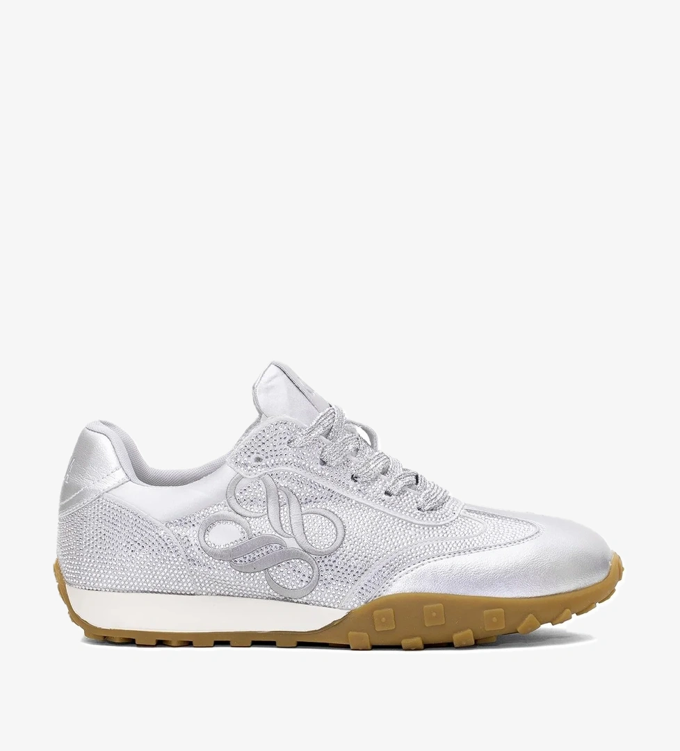 25Y318 Kadın Taşlı Casual Ayakkabı Gümüş