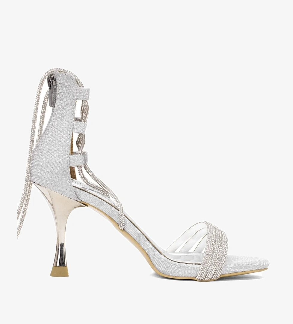 Elit PM309 K668T Kadın Abiye Ayakkabı Gümüş